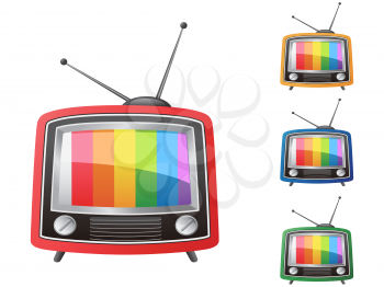 Royalty Free Clipart Image of Retro Television Sets