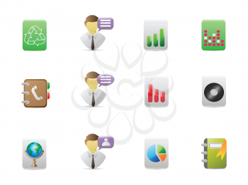 Royalty Free Clipart Image of Office Icons