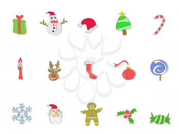 Royalty Free Clipart Image of Christmas Icons