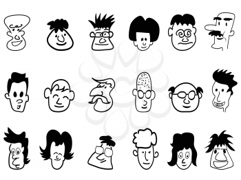 Royalty Free Clipart Image of Faces