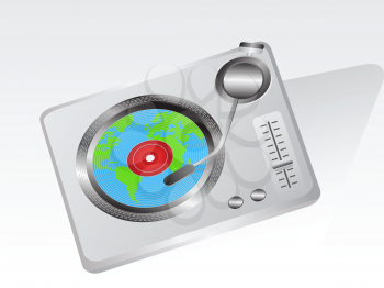 Royalty Free Clipart Image of a Record Player