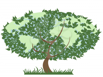 Royalty Free Clipart Image of an Earth Tree