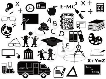 Royalty Free Clipart Image of Education Icons