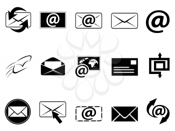 Royalty Free Clipart Image of Email Icons