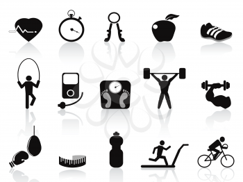 Royalty Free Clipart Image of Fitness Icons