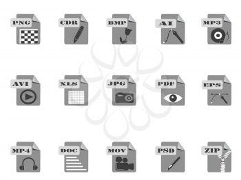 Royalty Free Clipart Image of File Icons