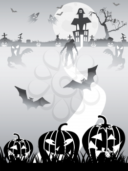 Royalty Free Clipart Image of a Halloween Background