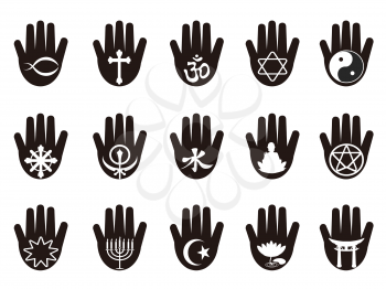 Royalty Free Clipart Image of Religious Symbols