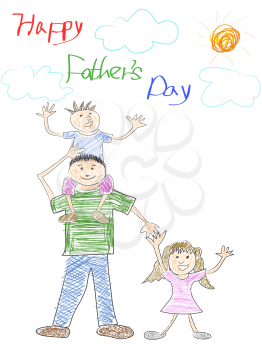 Royalty Free Clipart Image of a Father's Day Card