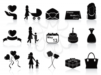 Royalty Free Clipart Image of Mother's Day Icons
