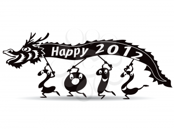 Royalty Free Clipart Image of a Chinese New Year