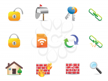 Royalty Free Clipart Image of Internet and Web Icons