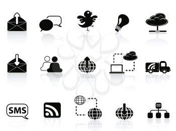 Royalty Free Clipart Image of Social Communication Icons