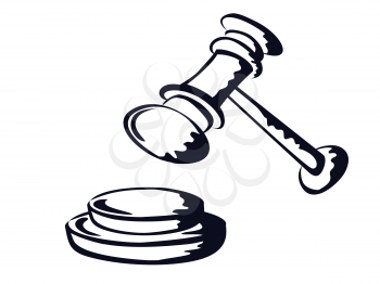 Royalty Free Clipart Image of a Judge's Gavel