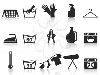 Royalty Free Clipart Image of Laundry Icons