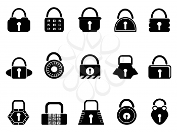 Royalty Free Clipart Image of a Bunch of Locks