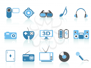 Royalty Free Clipart Image of Entertainment Icons