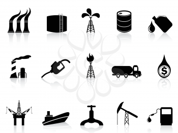 Royalty Free Clipart Image of Oil Industry Icons