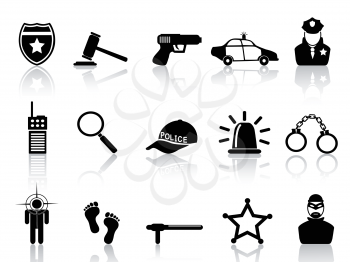 Royalty Free Clipart Image of Police Icons