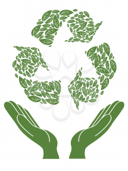 Royalty Free Clipart Image of a Recycling Symbol