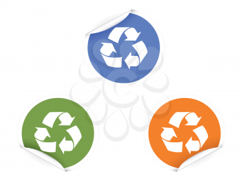Royalty Free Clipart Image of Recycling Symbol Signs