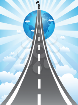 Royalty Free Clipart Image of the Road to Success