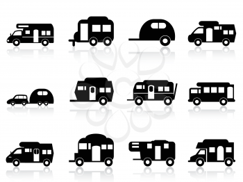 Royalty Free Clipart Image of Recreational Vehicles
