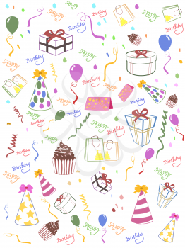 Royalty Free Clipart Image of a Birthday Background