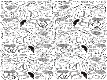 Royalty Free Clipart Image of a Bunch of Doodles