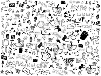 Royalty Free Clipart Image of Web Doodles