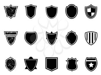 Royalty Free Clipart Image of Shield Icons