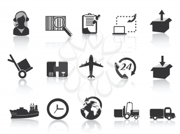 Royalty Free Clipart Image of Shipping Icons