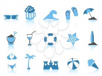 Royalty Free Clipart Image of Beach and Summer Icons