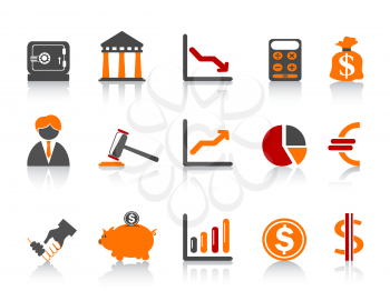 Royalty Free Clipart Image of Bank Icons