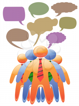 Royalty Free Clipart Image of People Talking