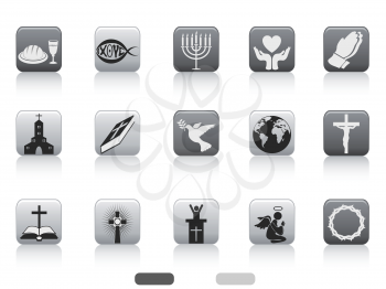 Royalty Free Clipart Image of Religious Icons