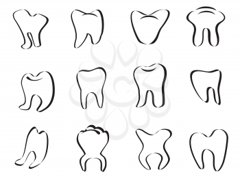 Royalty Free Clipart Image of Tooth Icons