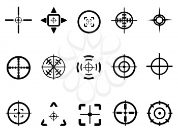 isolated crosshair icon from white background