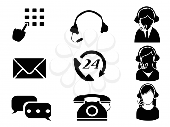 isolated customer service icon set from white background