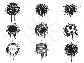 isolated splatter balls icon from white background