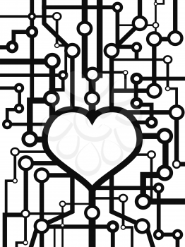 the background of heart circuit for design