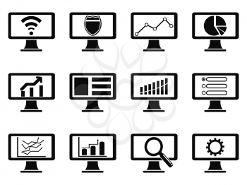 isolated black responsive screen design icon from white background