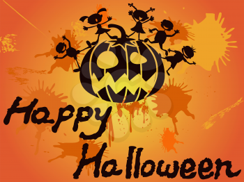 the design of happy halloween card for halloween holiday