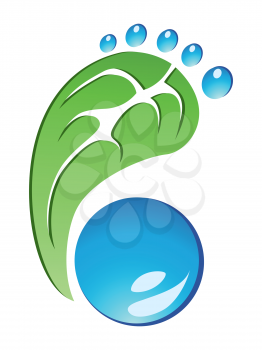 the design of Eco Friendly Footprint on white background