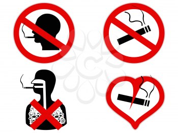 isolated no smoking sign from white background