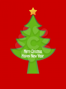 the background of Christmas tree card design for Christmas holiday