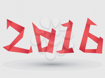 the origami 2016 background for 2016 new year
