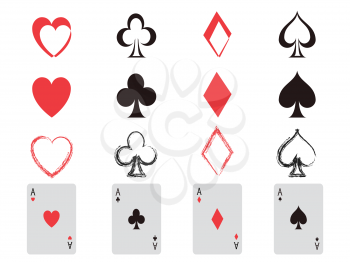 isolated poker card icon from white background