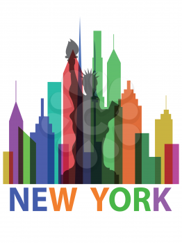the background of new york poster fro travel design