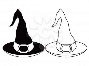 isolated Halloween witch hat icon from white background
